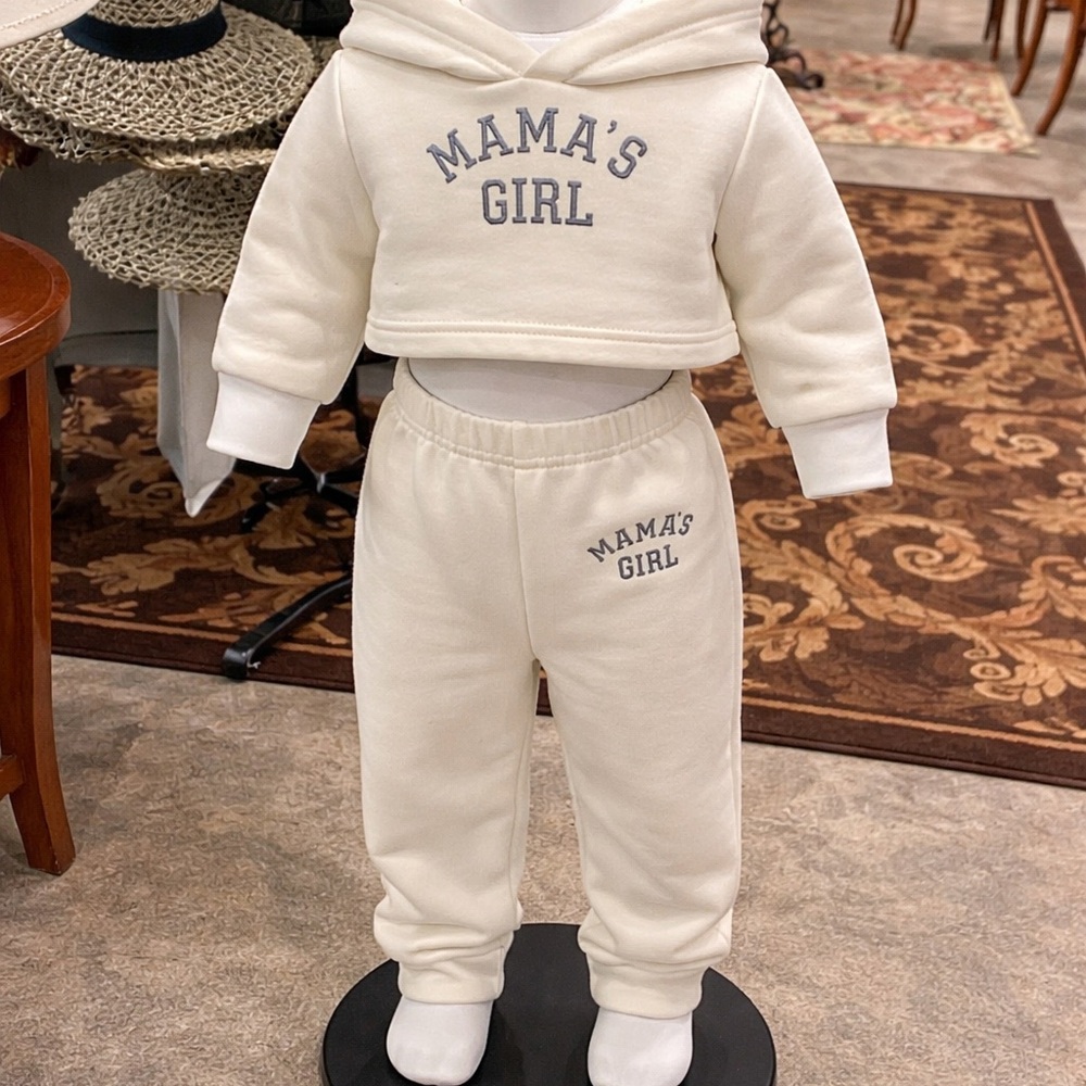 Mama's Girl Cream Kids Jogger Set